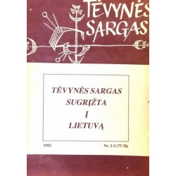 Tėvynės sargas. Sugryžta į Lietuva 1992 metai Nr.1-2