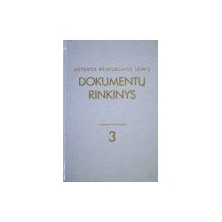 Lietuvos Respublikos Seimo dokumentų rinkinys (3 tomas)
